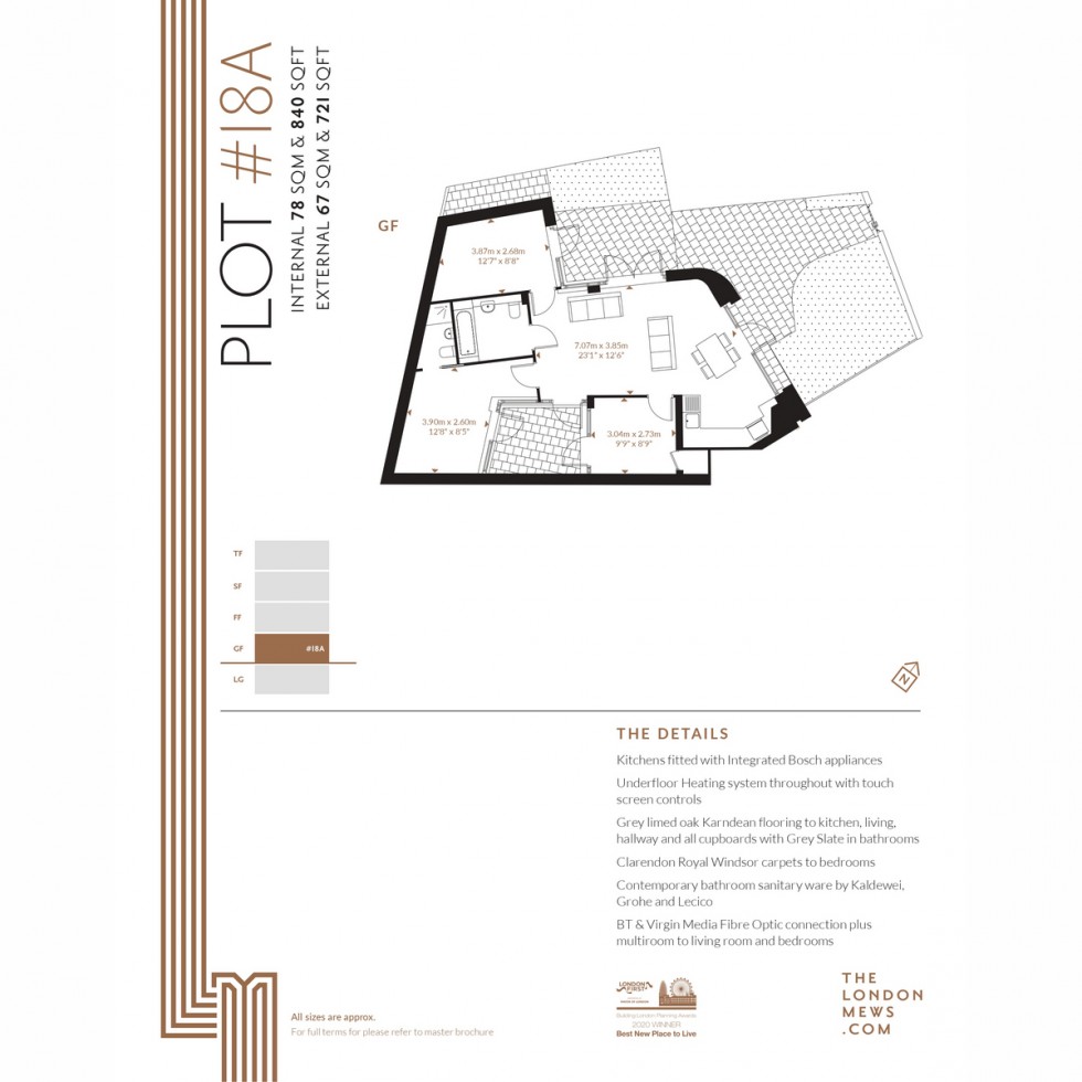 Floorplan for Unit 18a The London Mews, Finchley, N3