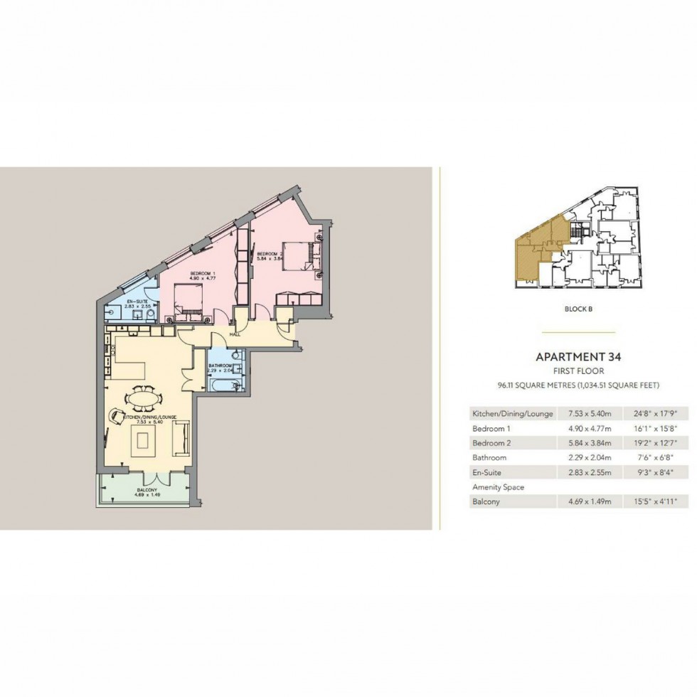 Floorplan for Unit 34b Whetstone Square, Whetstone, N20